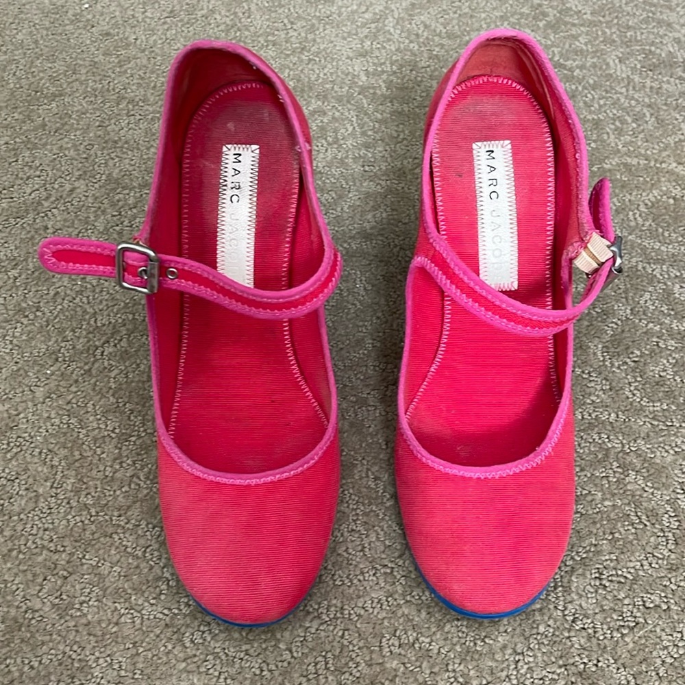 Marc Jacobs red Mary Jane heels